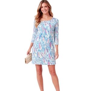 Lilly Pulitzer Marlowe Pima Cotton Abstract Print Mini Dress Size XS